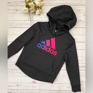 Girls Black Adidas Hoodie Sweatshirt